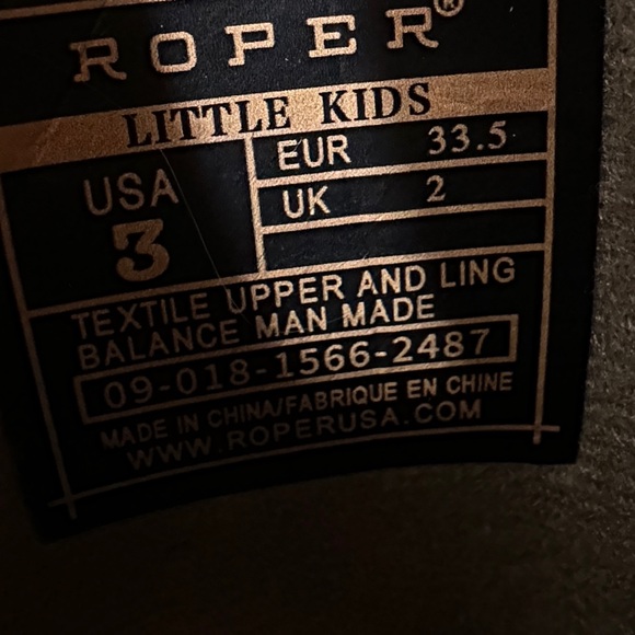 ROPER GIRLS' JULIET VINTAGE FAUX LEATHER EMBROIDERED WESTERN BOOT -
SNIP TOE - Picture 9 of 11